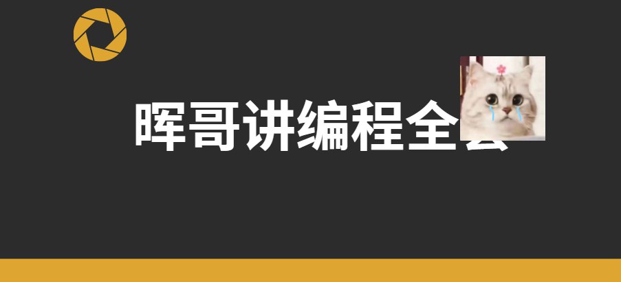 晖哥讲编程全套 - 价值过万 编程入门 实战项目 高薪技能 晖哥用通俗易懂的方式讲解编程核心知识，结...